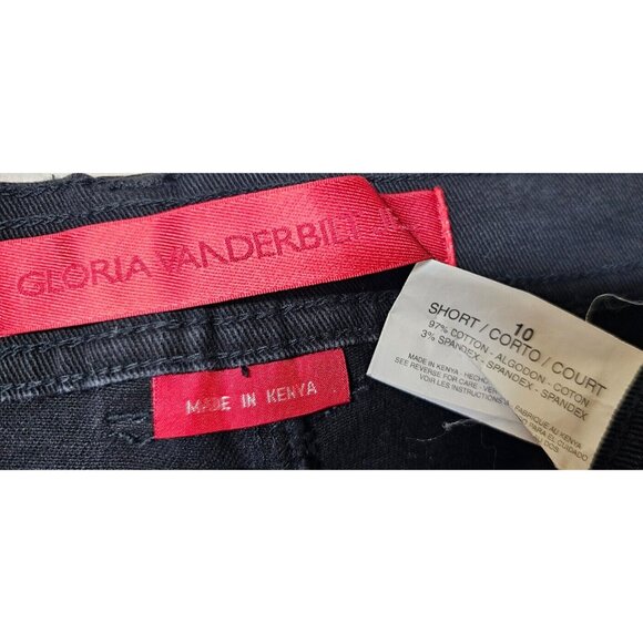 Gloria Vanderbilt Women 10 Short Black Stretch Hi Rise Straight Leg Jeans 28x29 - Picture 11 of 14
